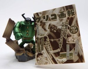 Figurine mini diorama Tetsujin28go - collection glico - voyage dans le temps, Nostalgie du 20ème siècle N°3 - La fuite de Satan