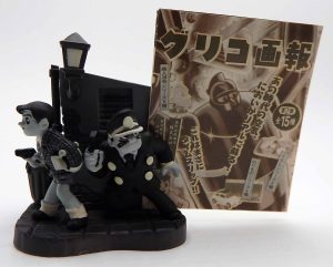 Figurine mini diorama Tetsujin28go - collection glico - voyage dans le temps, Nostalgie du 20ème siècle N°5 - La poursuite de Shotaro