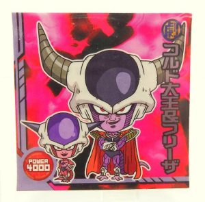 Sticker DRAGON BALL GAUFRETTE BANDAI #W 12-01 Rang N - Roi Cold et Freezer