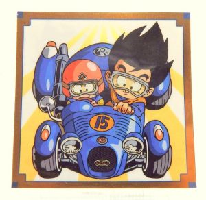 Sticker DRAGON BALL GAUFRETTE BANDAI #W 14-16 Rang N+ - Son goku et Krillin