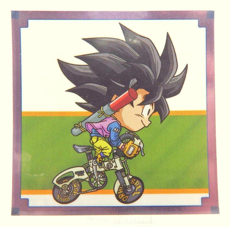 Sticker DRAGON BALL GAUFRETTE BANDAI #W 14-17 Rang N+ - Son goku