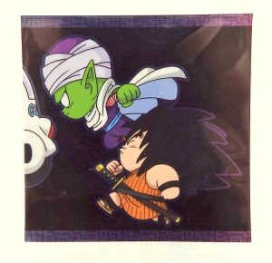Sticker DRAGON BALL GAUFRETTE BANDAI #W 14-21 Rang R - Piccolo et Yajirobé