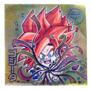 Sticker DRAGON BALL GAUFRETTE BANDAI #W 15-26 Rang R - Gogéta ssj4