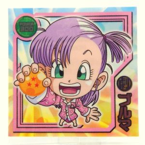 Sticker DRAGON BALL GAUFRETTE BANDAI #W 17-01 Rang N - Bulma