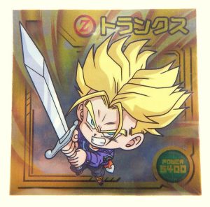 Sticker DRAGON BALL GAUFRETTE BANDAI #W 17-07 Rang SR - Trunks