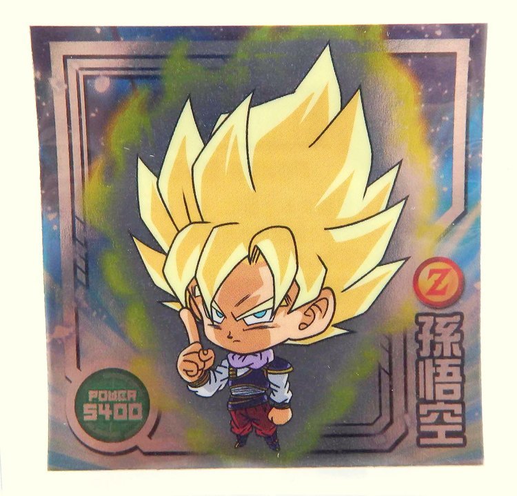 Sticker DRAGON BALL GAUFRETTE BANDAI #W 17-08 Rang R - Son goku