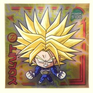 Sticker DRAGON BALL GAUFRETTE BANDAI #W 18-06 Rang R - Super Trunks