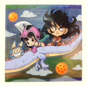 Sticker DRAGON BALL GAUFRETTE BANDAI #CHÔ 1-02 Rang R - Puala, Chichi et Yamcha