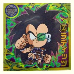 Sticker DRAGON BALL GAUFRETTE BANDAI #CHÔ 1-05 Rang SR - Radditz