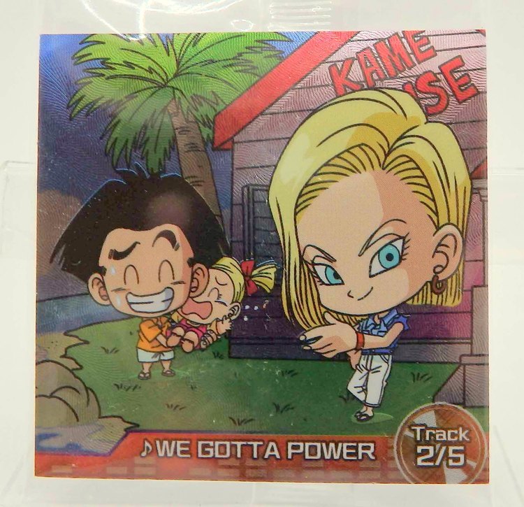 Sticker DRAGON BALL GAUFRETTE BANDAI #CHÔ 2-17 Rang R - DBZ OP. we gotta power 2/5