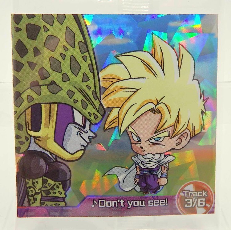Sticker DRAGON BALL GAUFRETTE BANDAI #CHÔ 3-22 Rang R - DBGT END. d'ont you see! 3/6