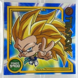 Sticker DRAGON BALL GAUFRETTE BANDAI #W 12-18 N gotenks ssj3