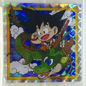 Sticker DRAGON BALL GAUFRETTE BANDAI #W 13-16 GR son goku enfant