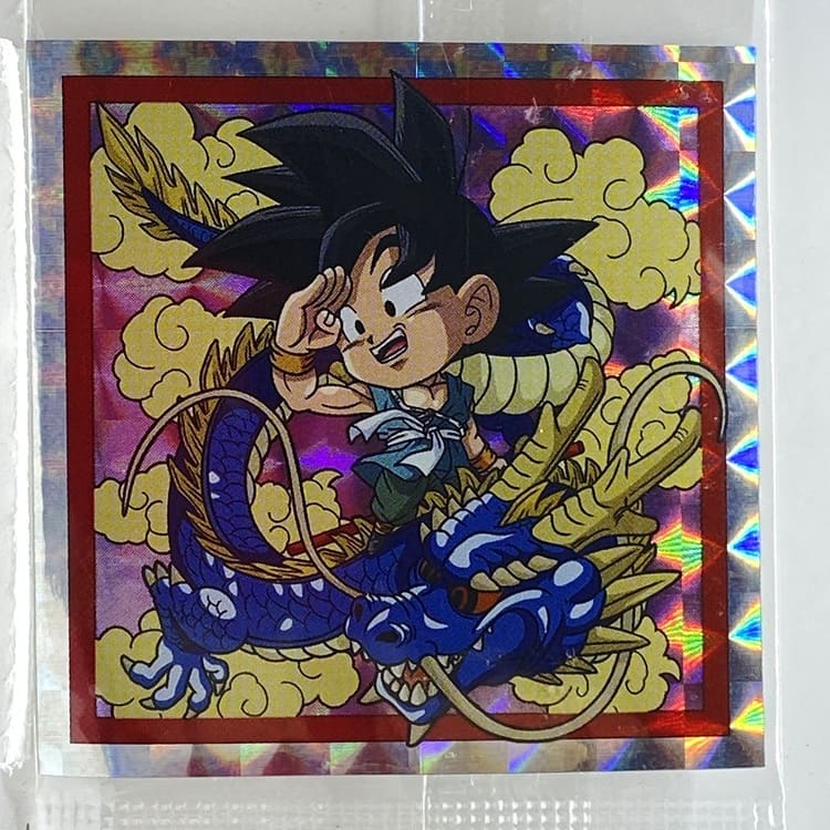 Sticker DRAGON BALL GAUFRETTE BANDAI #W 13-17 GR son goku