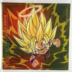 Sticker DRAGON BALL GAUFRETTE BANDAI #CHÔ 6-22 GDR son goku ssj2 ange