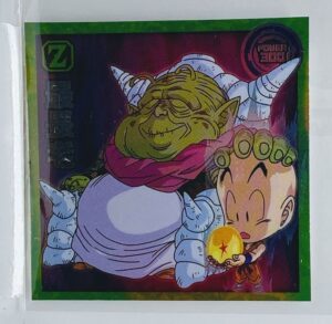 Sticker DRAGON BALL GAUFRETTE BANDAI #CHÔ 7-17 N Saichôrô et krillin (en loose)