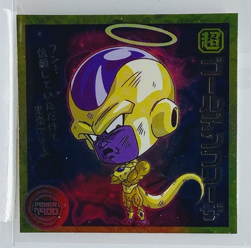 Sticker DRAGON BALL GAUFRETTE BANDAI #CHÔ 7-22 N golden freezer ange (en loose)