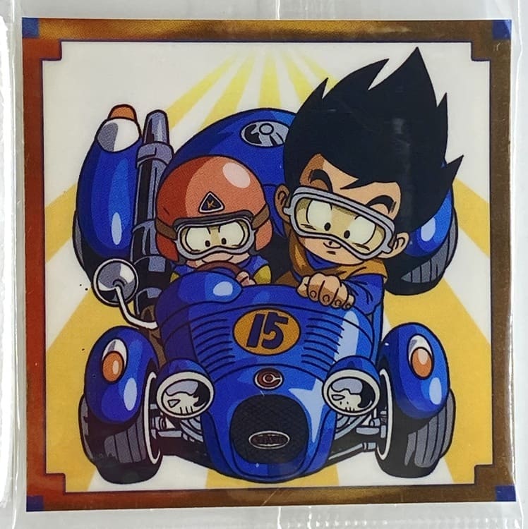 Sticker DRAGON BALL GAUFRETTE BANDAI #W 14-16 N+ son goku et krillin