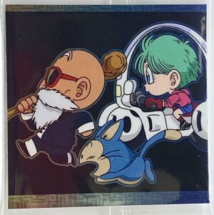 Sticker DRAGON BALL GAUFRETTE BANDAI #W 14-20 R bulma, plume et kame sennin