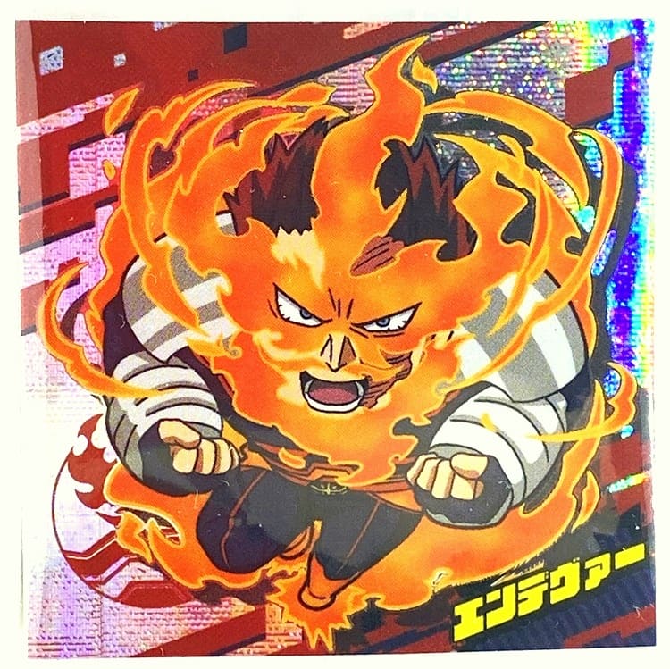 Sticker MY HERO ACADEMIA GAUFRETTE BANDAI #MHA 1-08 SR endeavor